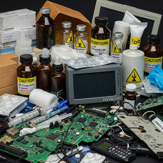 hazardous waste, medical supplies, and certain electronics