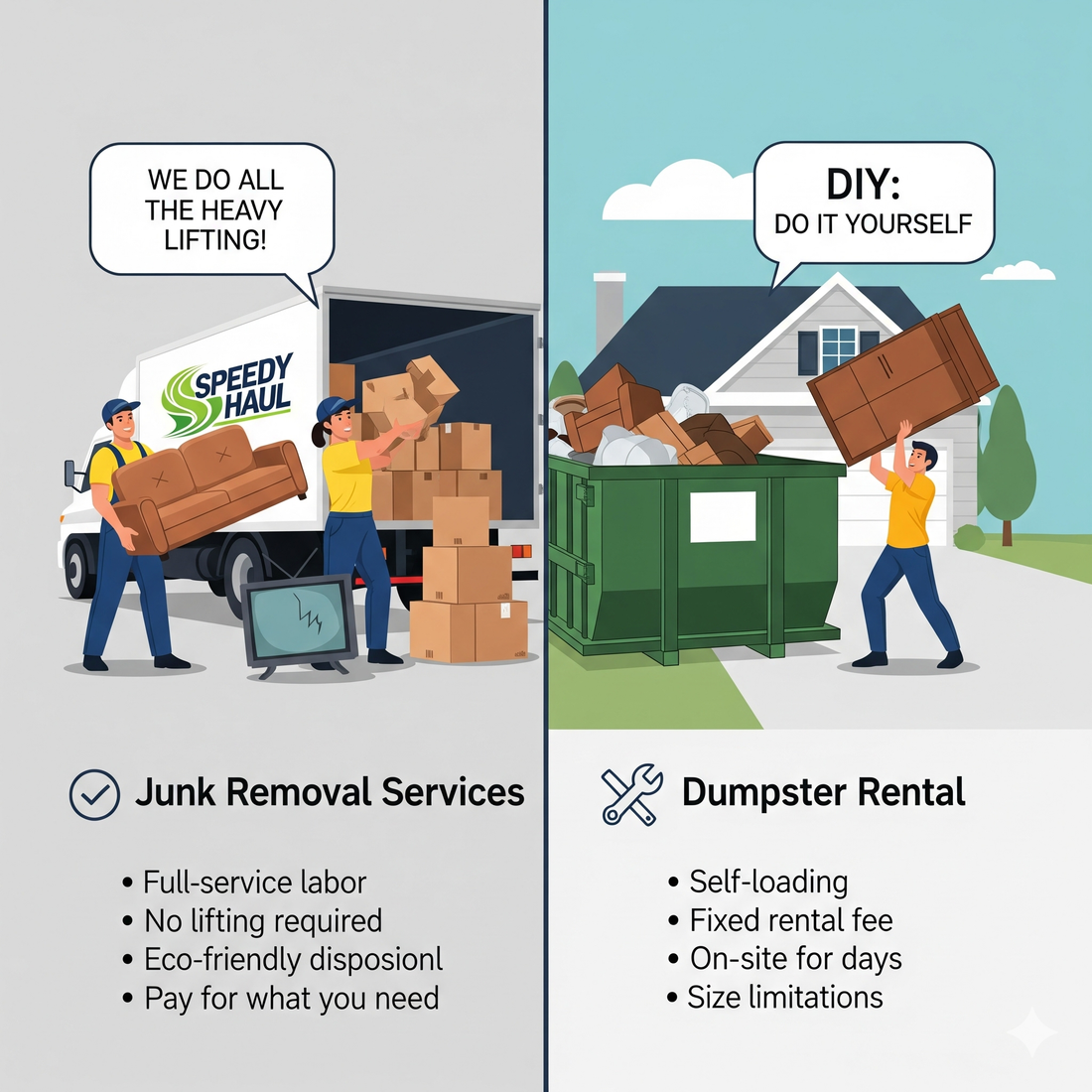 Junk Removal vs. Dumpster Rental: Which Suits You Best?